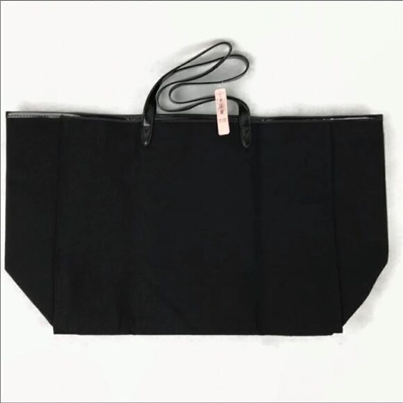 Victoria Secret rainbow signature stripe sequin bling large XL tote bag NWT/NIP - Picture 3 of 5